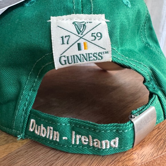 NWT Guinness Baseball Cap Dublin Ireland Adjustable Harp Logo Hat St. Pattys - Picture 5 of 8